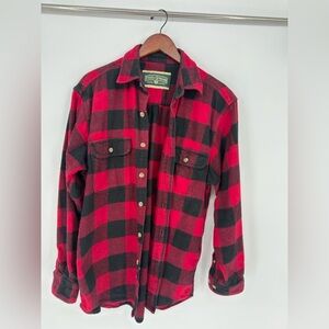 Field & Stream Men's Red and Black Checkered Shirt